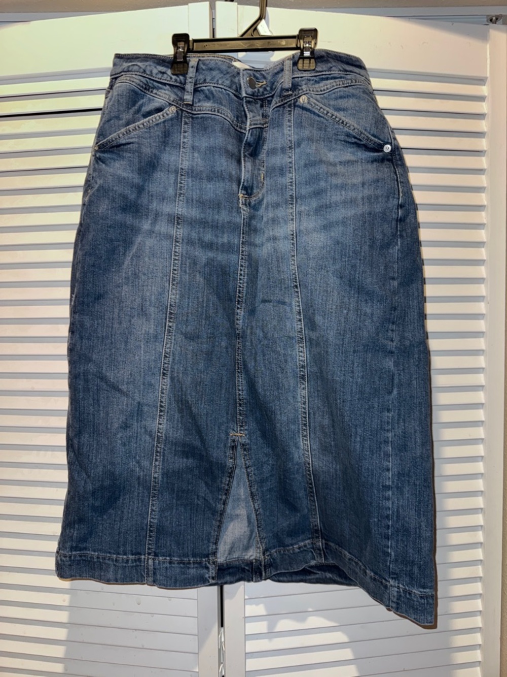 Sonoma Denim Panel Midi Skirt - Blue Wash